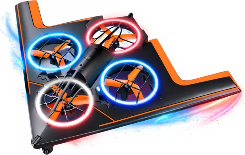 LEAN Toys Dron diaľkovo ovládaný RC lietajúci kvadrokoptéra Svetlá LED aplikácie