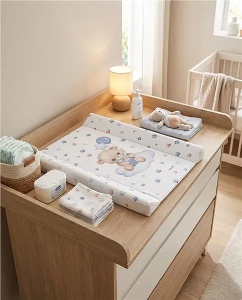 Prebaľovacia podložka Baby Mix Medvedík 47x70cm modrý