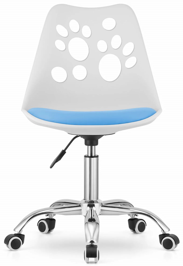 Bielo-modrá kancelárska stolička PRINT
