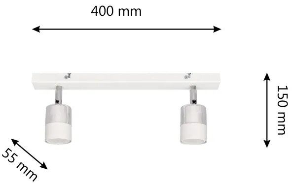 LED Bodové svietidlo TUBSSON 2xGU10/4,8W/230V biela/lesklý chróm