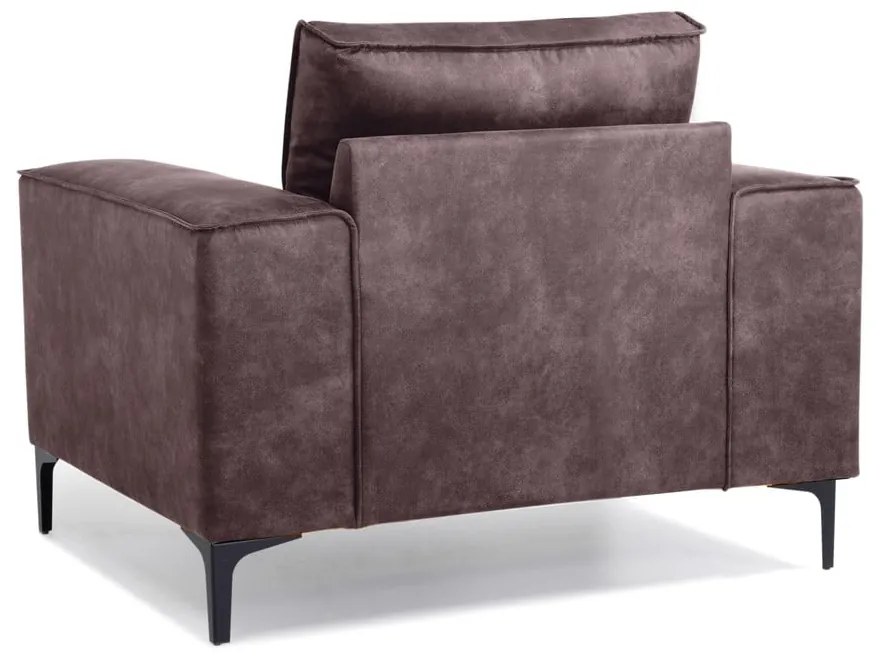 Tmavohnedé kreslo z imitácie kože Copenhagen - Scandic