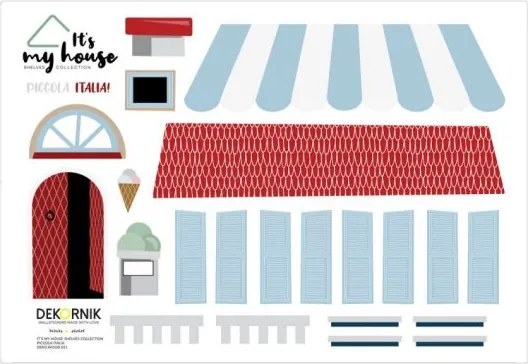 Dekoratívna polička v tvare domu