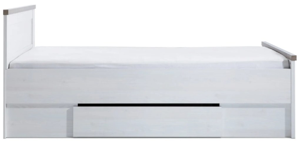 Sconto Posteľ PARVATI biela, 90x200 cm