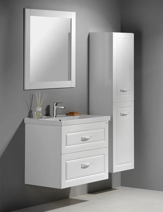 Aqualine Aqualine, FAVOLO zrkadlo v ráme 60x80 cm, biela mat, FV060