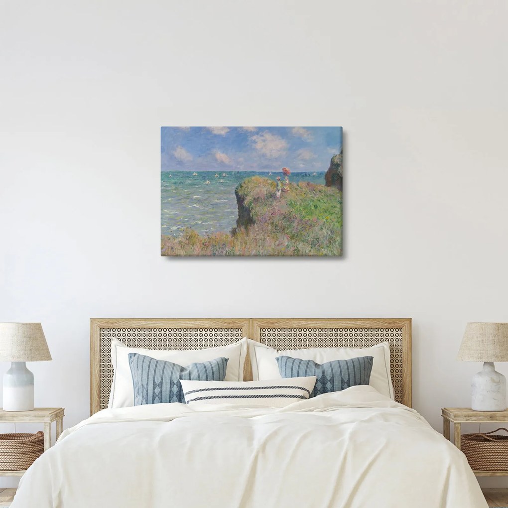 Obraz - Claude Monet, Cliff Walk at Pourville, reprodukcia (70x50 cm)