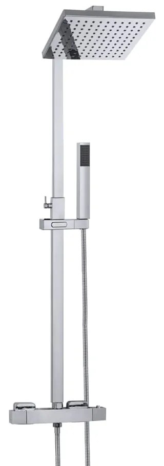 Gamma Cube, sprchová sada s dažďovou a ručnou sprchovou hlavicou, chrómová, GMA-BCEZNT-CH