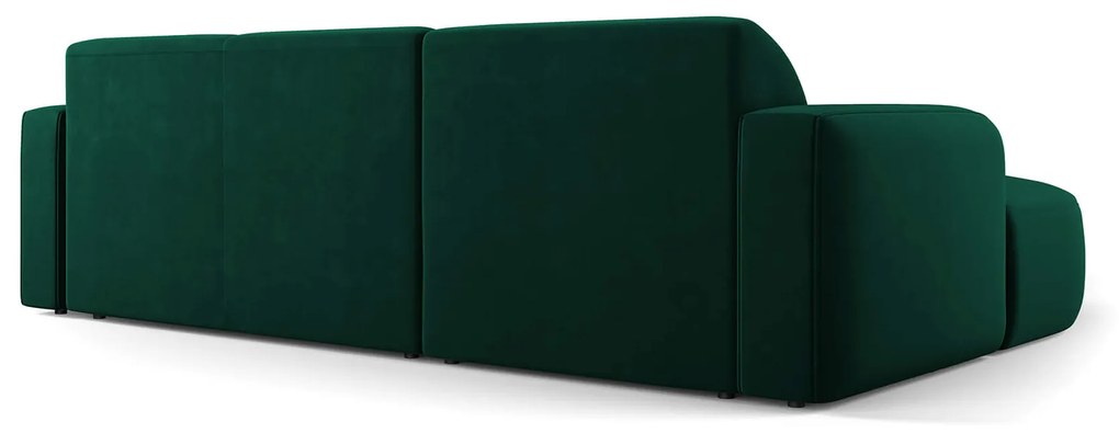 Rohová pohovka gerett ľavá 250 cm velvet zelená MUZZA