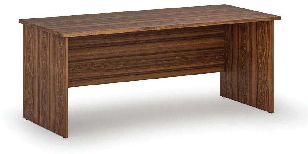 Kancelársky písací stôl rovný PRIMO WOOD, 1800 x 800 mm, orech