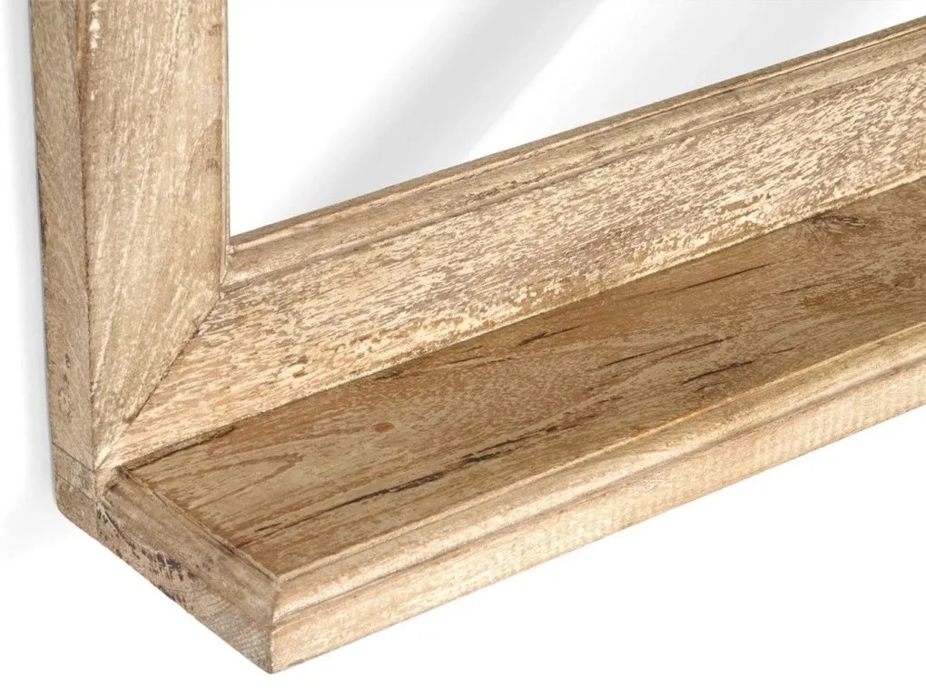 furniture-nabytek.cz - Masivní koupelnové zrcadlo z mangového dřeva, lakované, přírodní – 73×13×78 cm