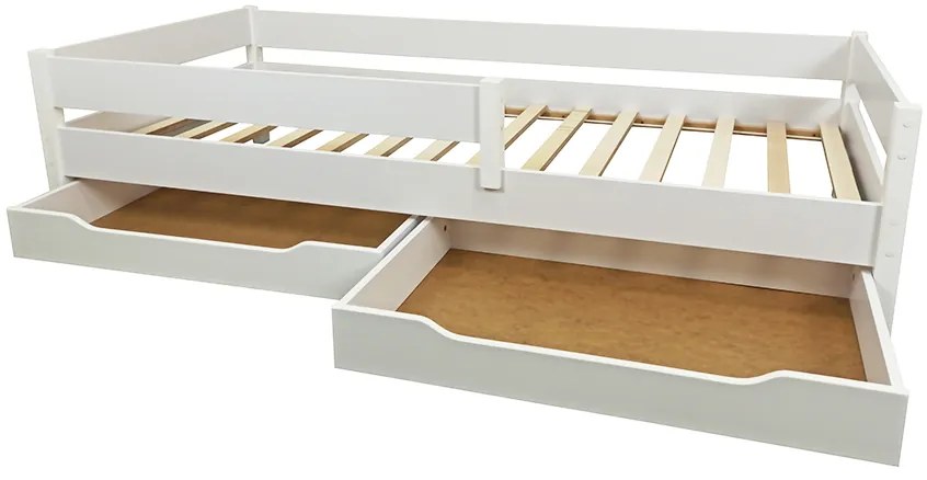 Detská posteľ so zábranou Mix - biela Rozmer: 200x90