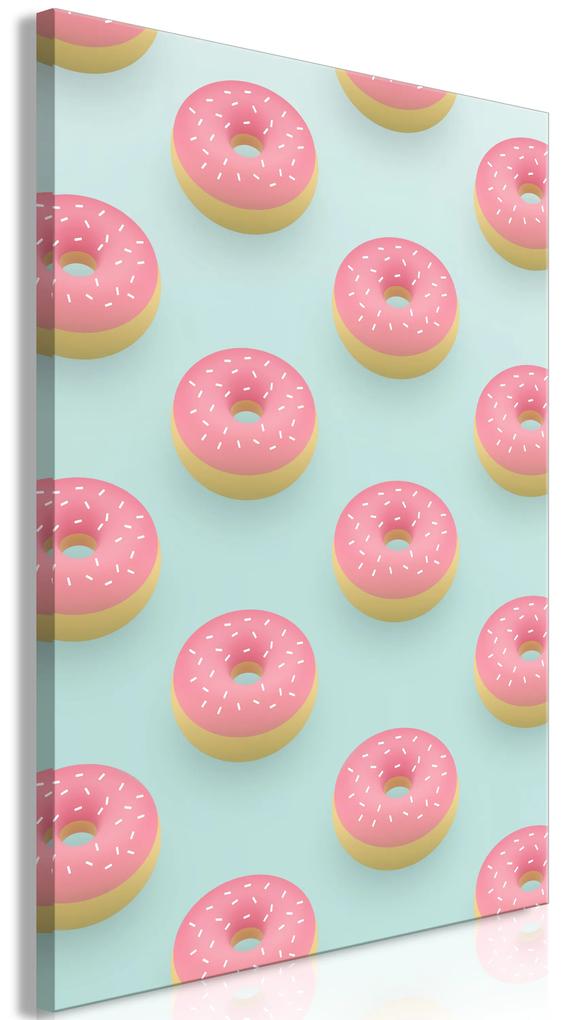 Artgeist Obraz - Pastel Donuts (1 Part) Vertical Veľkosť: 80x120, Verzia: Na talianskom plátne