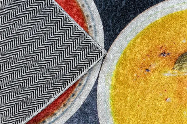 Protišmykový koberec / behúň ANDRE 33290 sivý / žltý