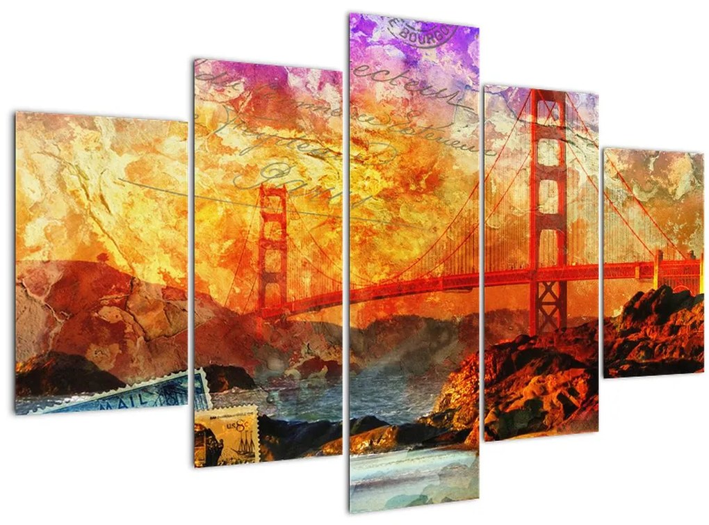 Obraz - Golden Gate, San Francisco, Kalifornia (150x105 cm)