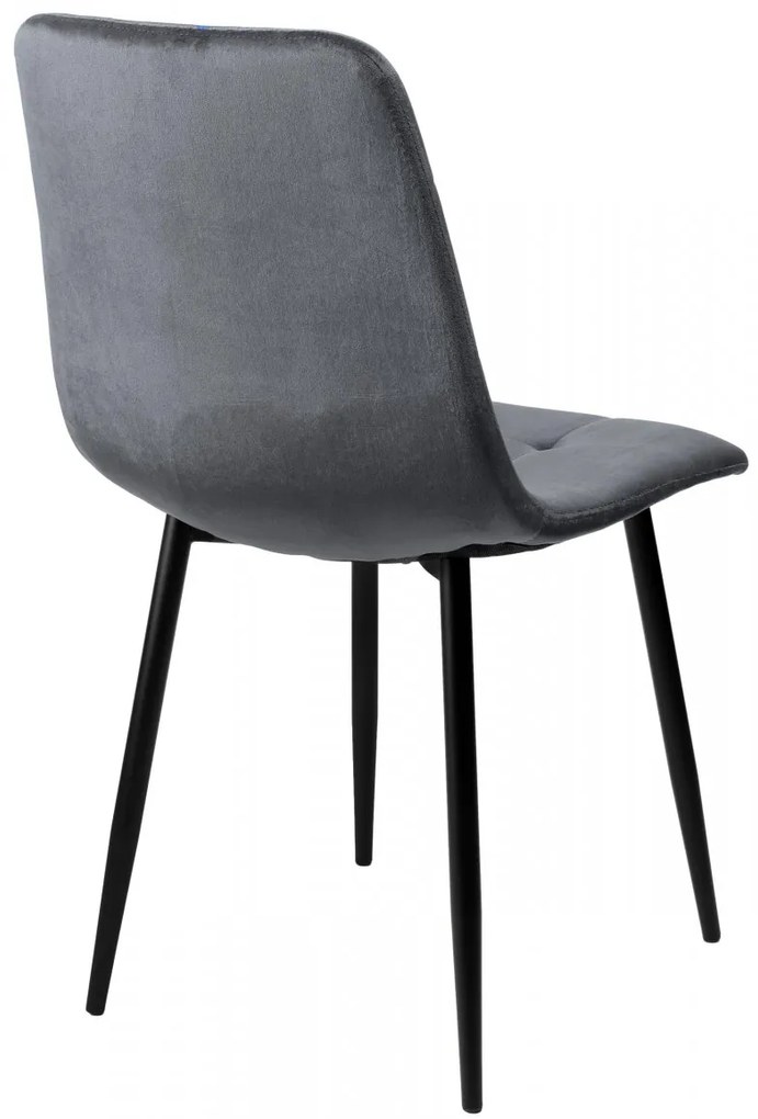 Čalúnená stolička DENVER zamat sivá
