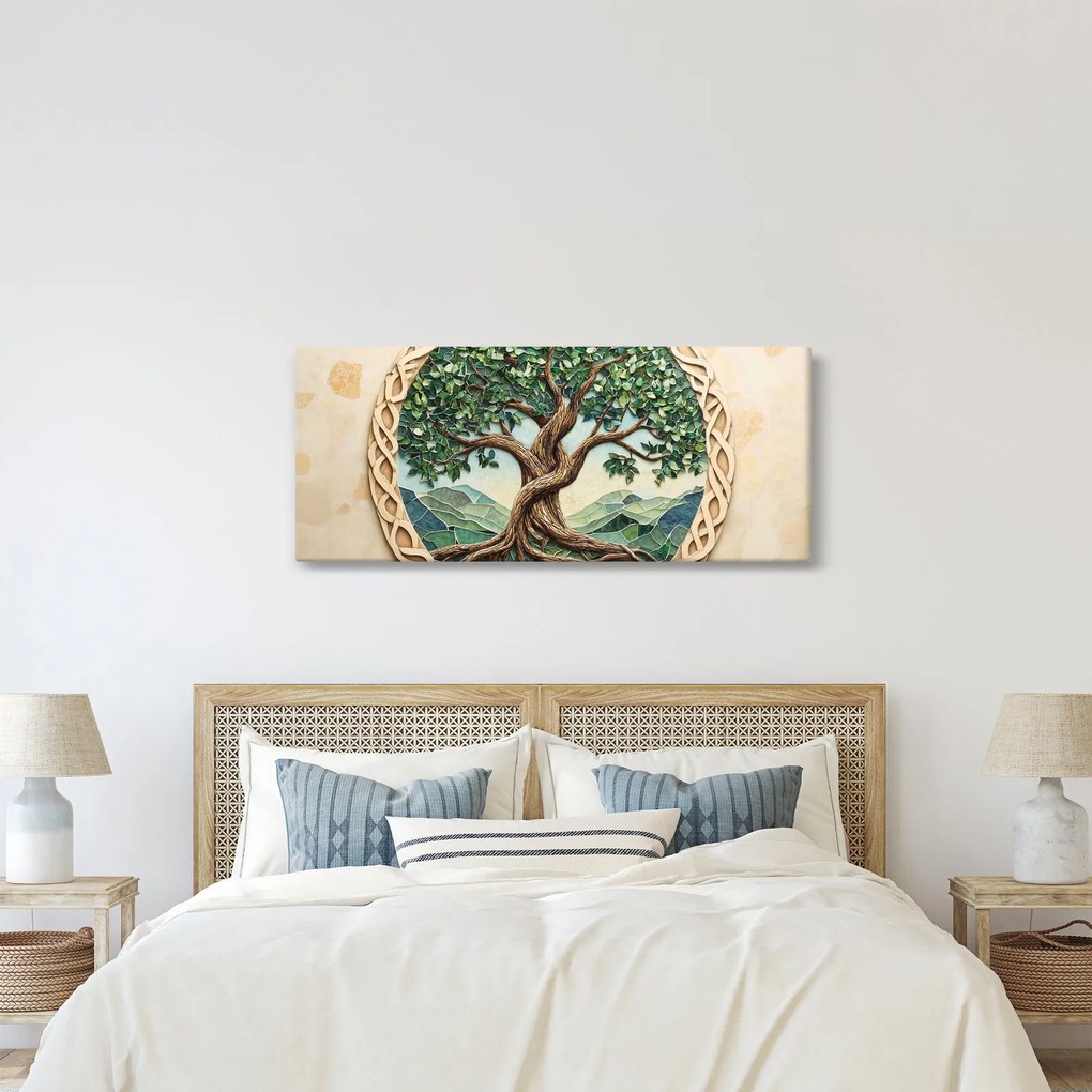 Obraz – Prepletený strom života (120x50 cm)