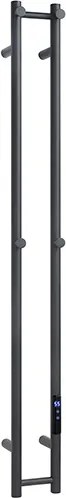 Bemeta Design Elektrický sušiak uterákov PILLAR 2, 1180 mm, tyč, 61W, nerez, čierna - 704153120