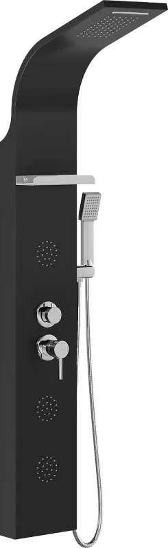 Mexen Borg sprchový panel, čierny - 7615-03-70