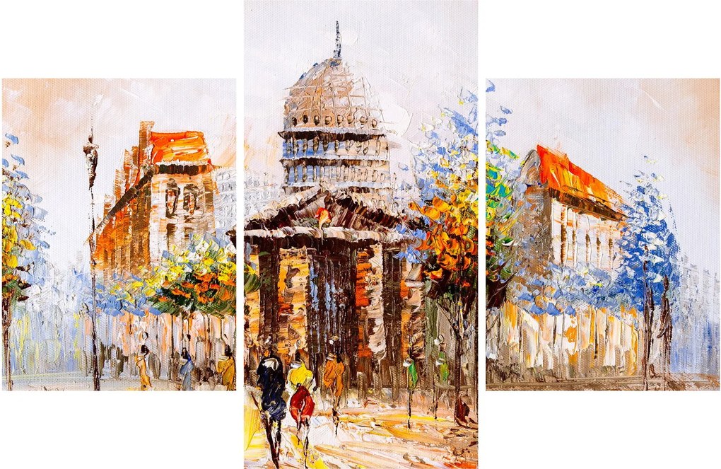 Obraz - Maľovaná mestská pamiatka (90x60 cm)