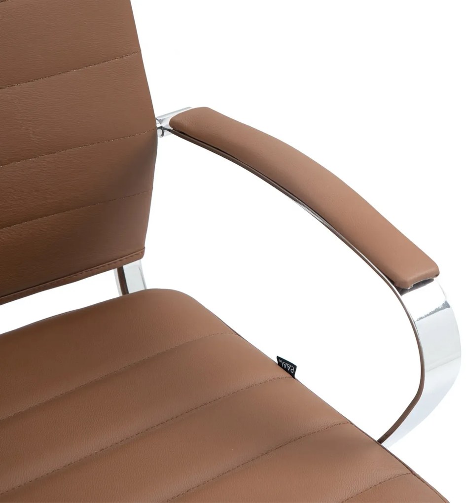 Kancelárska stolička Oakland - koža - Svetlo Hnedá