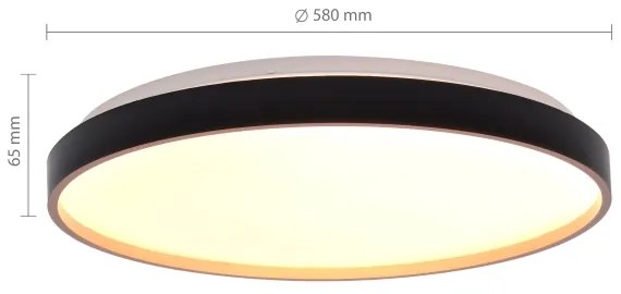 Brilagi - LED stmievateľné stropné svietidlo CALA LED/60W/230V 3000-6500K pr. 58 cm + diaľkový ovládač