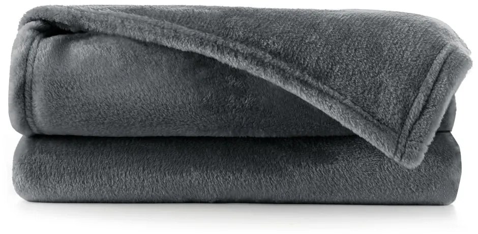 Tmavosivá deka z mikrovlákna DecoKing Mic, 200 × 220 cm