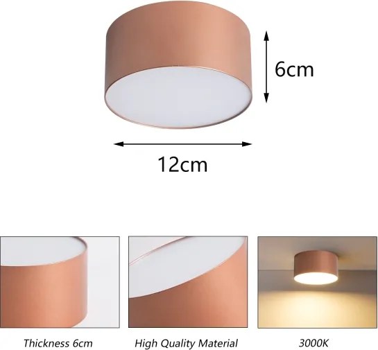 BRILAGI -LED Kúpeľňové stropné svietidlo FORIS LED/14W/230V priemer 12 cm bronz IP44