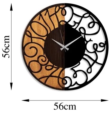 Nástenné hodiny pr. 56 cm 1xAA drevo/kov