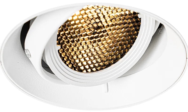 Moderné zapustené bodové svetlo biele GU10 AR70 okrúhle bez rámu - Oneon Honey