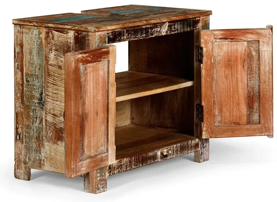 furniture-nabytek.cz - 5-dielna sada kúpeľňového nábytku Blue Lagoon z masívneho manga, lakovaná, farebná