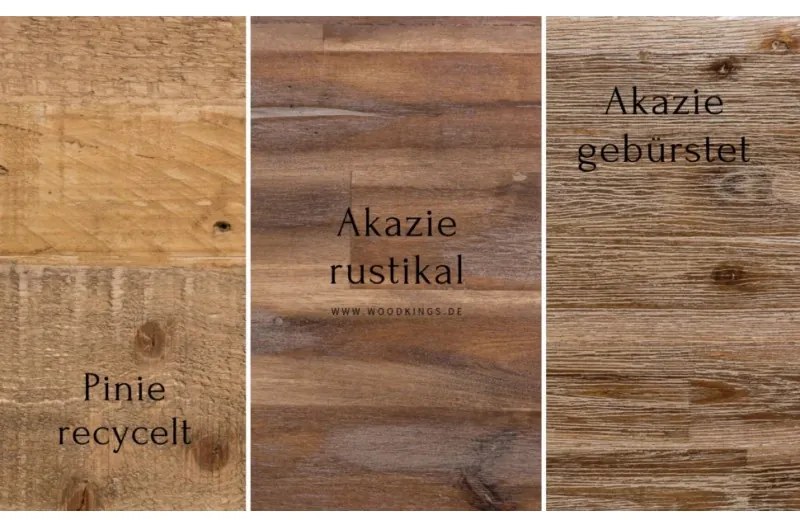 furniture-nabytek.cz - Masívna posteľ Sendai z recyklovanej borovice, lakovaná, hnedá – 155×220×75 cm