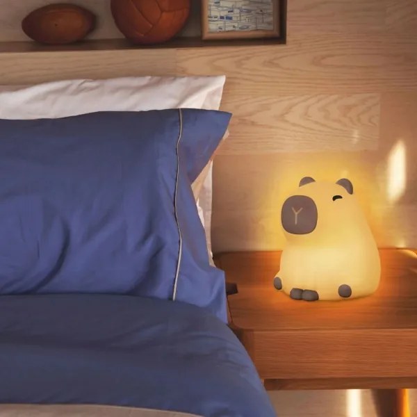 LED RGBW Stmievateľná detská lampa LED/1W/5V USB 1200 mAh kapybara