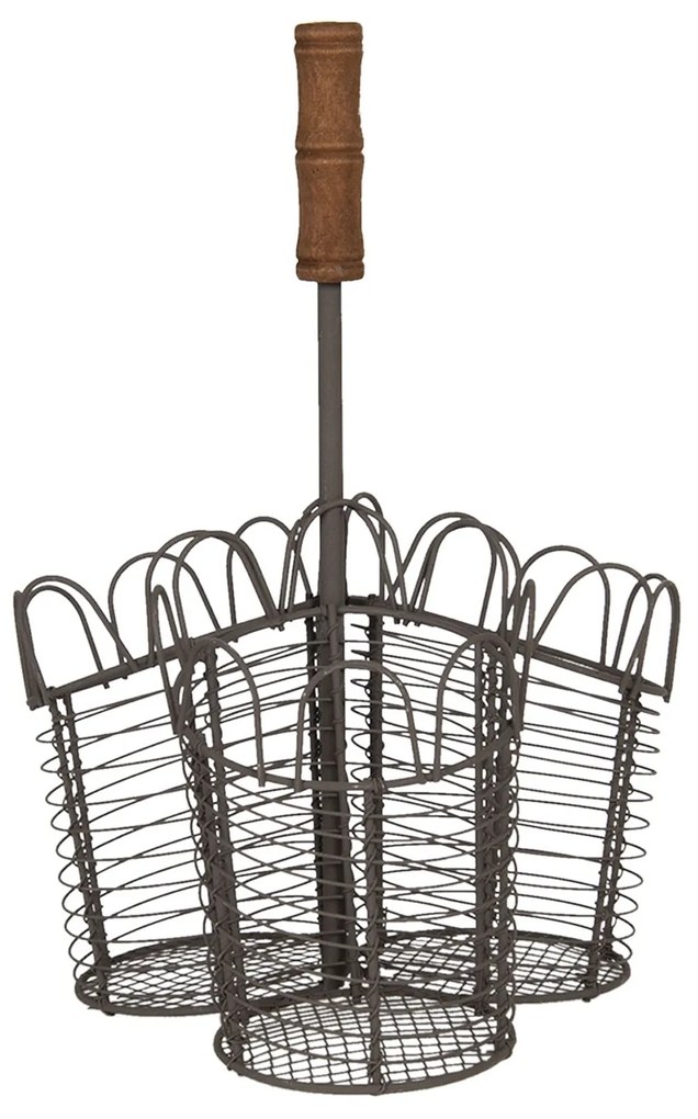 Drôtený košík na kvetiny / príbory Filaire - 23 * 14 * 34 cm