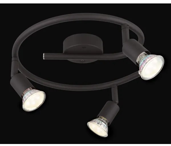 GLOBO 57382-3L - LED Bodové svietidlo OLIWA 3xGU10/3W/230V čierna