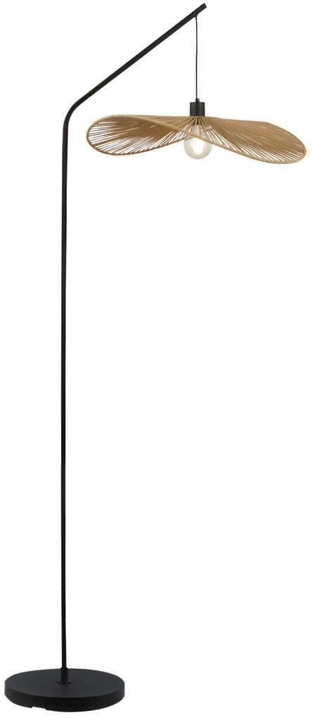 Toolight Toolight, podlahová lampa 1xE27 APP1829-1F, čierna-hnedá, OSW-09319