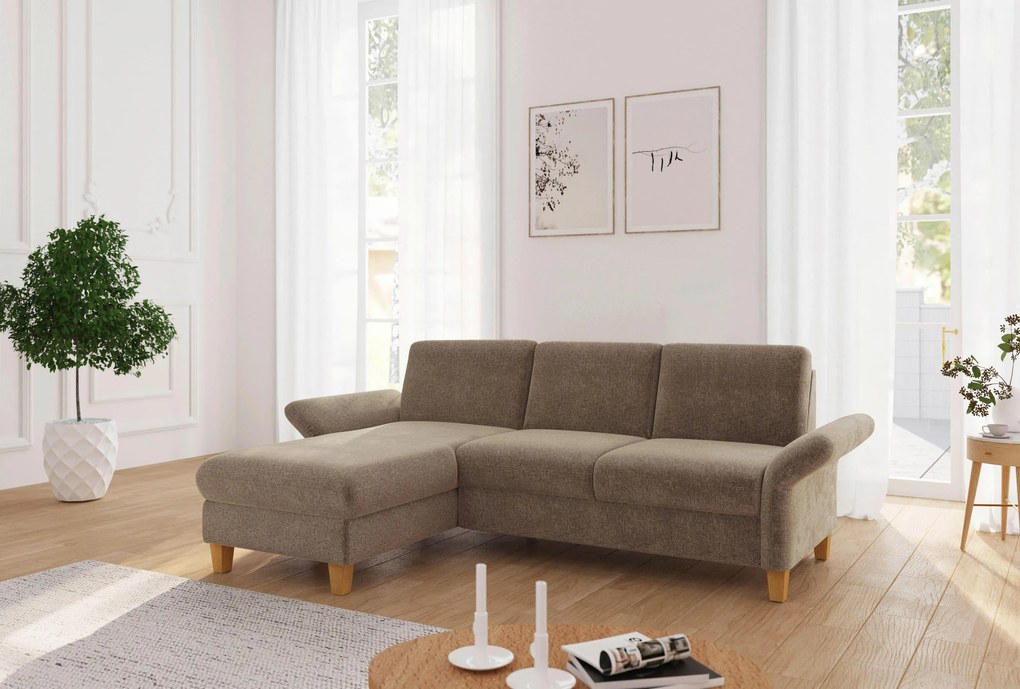 XXXLutz ROHOVÁ SEDAČKA, textil, svetlohnedá Sit & More - Sedačky - 000144016118