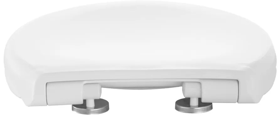 Erga Creta D2, toaletné WC sedátko 435x370mm z polypropylénu s pomalým zatváraním, biela, ERG-GAM-D2