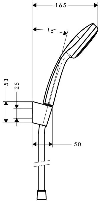 Hansgrohe Croma 100, sprchová súprava Mono, chrómová, HAN-27574000