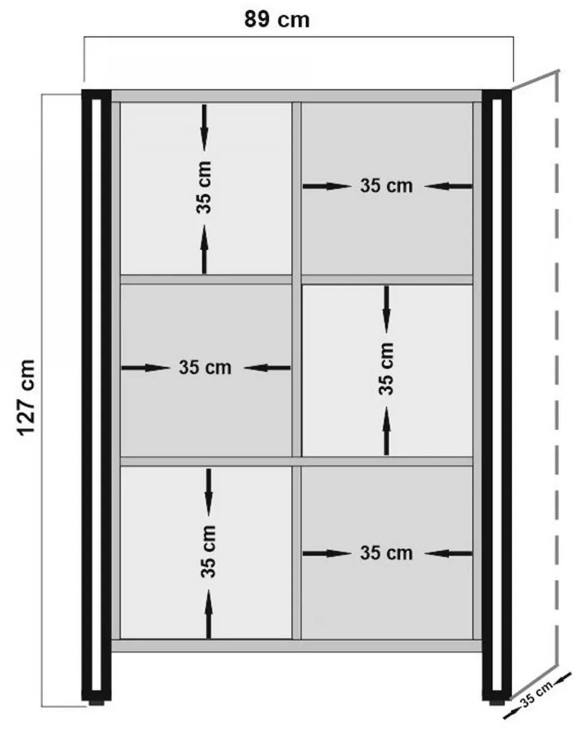 Komoda Arcas Erna 89 cm hnedá