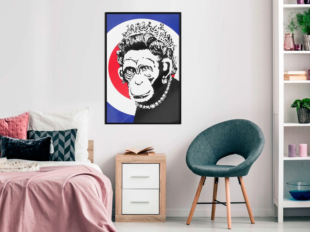 Artgeist Plagát - Queen of Monkeys [Poster] Veľkosť: 20x30, Verzia: Čierny rám s passe-partout