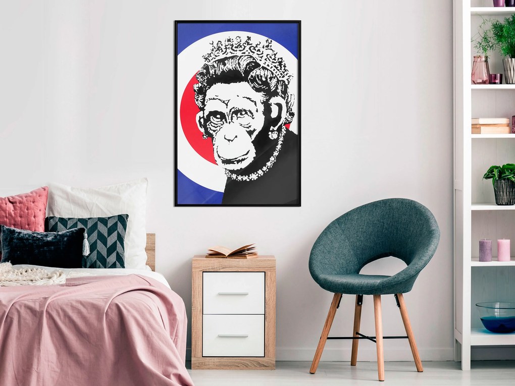 Artgeist Plagát - Queen of Monkeys [Poster] Veľkosť: 40x60, Verzia: Čierny rám s passe-partout