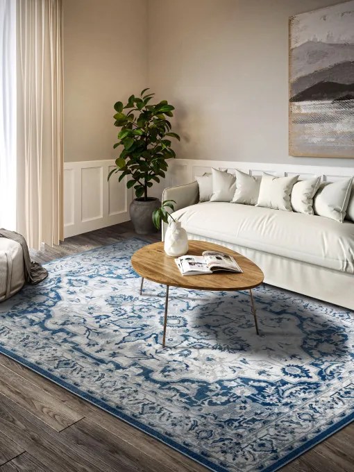 Koberec Villeroy & Boch Kollektion 1869 Gabrielle krémový / modrý