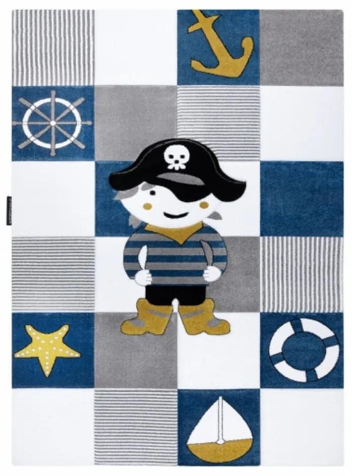 Detský kusový koberec Malý pirát modrý, Velikosti 180x270cm