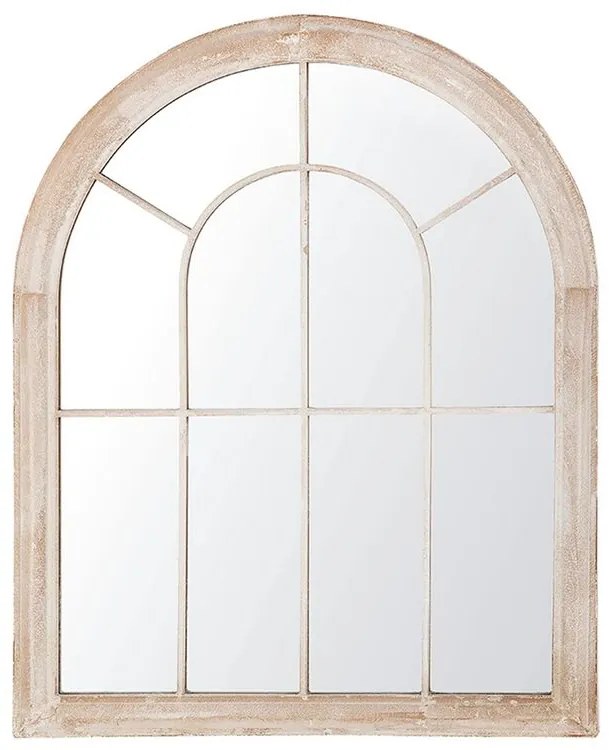 Nástenné zrkadlo v béžovom ráme 69 x 88 cm EMBRY Beliani