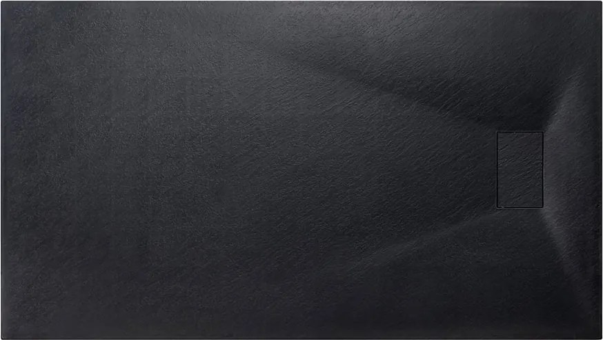 Besco Obdĺžniková sprchová vanička z SMC kompozitu VEXO BLACK R 100x80 (120x80, 120-180x90) BESCO-Rozmery: 180x90