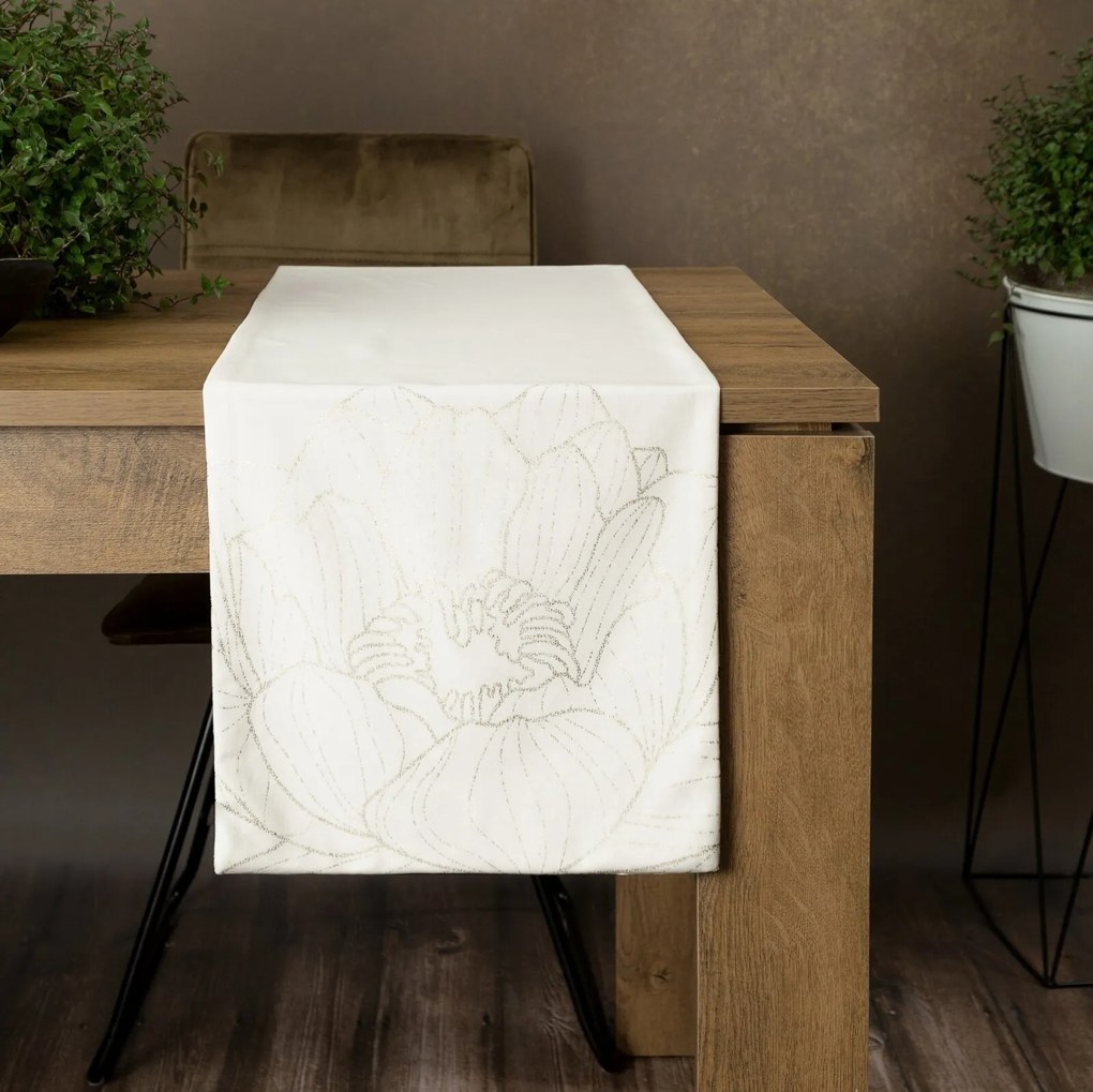 OBRUS BLINK 13 35X220 CM BIELY
