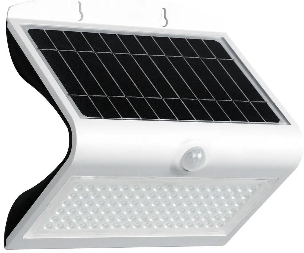 Ecolamp Exteriérové solárne nástenné LED svietidlo Butterfly, 1x LED 6,8w, biela, pohybový senzor