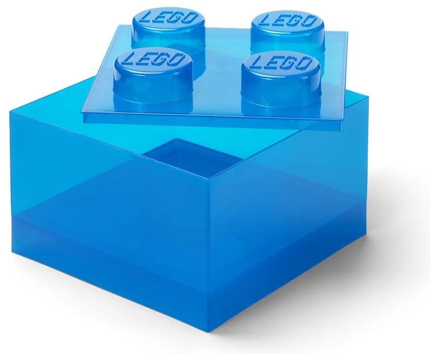 Modrý plastový detský úložný box 25x25x18 cm – LEGO®