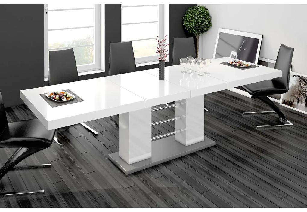 Luxusný rozkladací jedálenský stôl LINOSA 2 vysoký lesk viac farieb