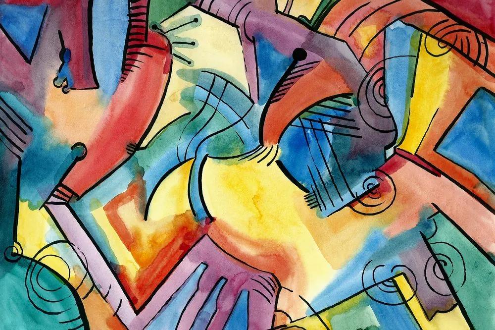 Samolepiaca tapeta jedinečnosť abstraktného umenia