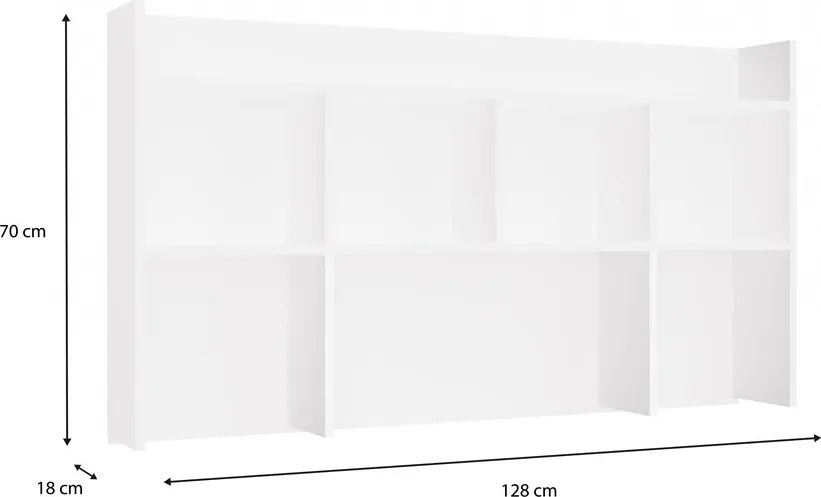 Nástavec na stôl Kisaza 130 cm biely